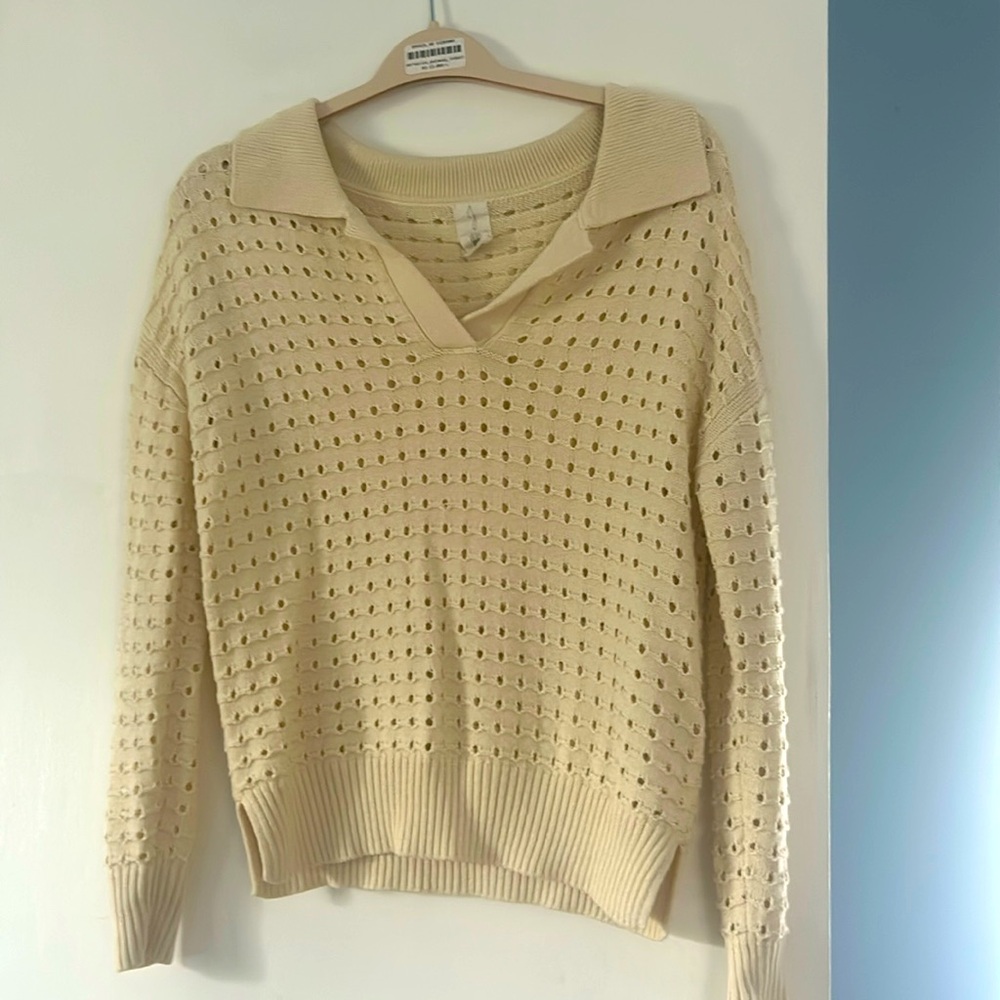 Joie knit cream sweater sz sm
